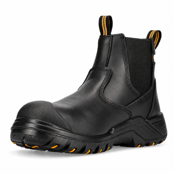 REBEL Crazy Horse Chelsea Safety Boot Black – 200J Steel Toe S1P Work Boot - Image 7