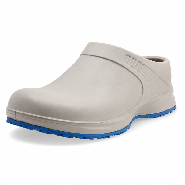REBEL Cruiza Chef-Pro Slip-On Clog No Strap Grey & Blue – Professional Hospitality Work Shoe - Image 6