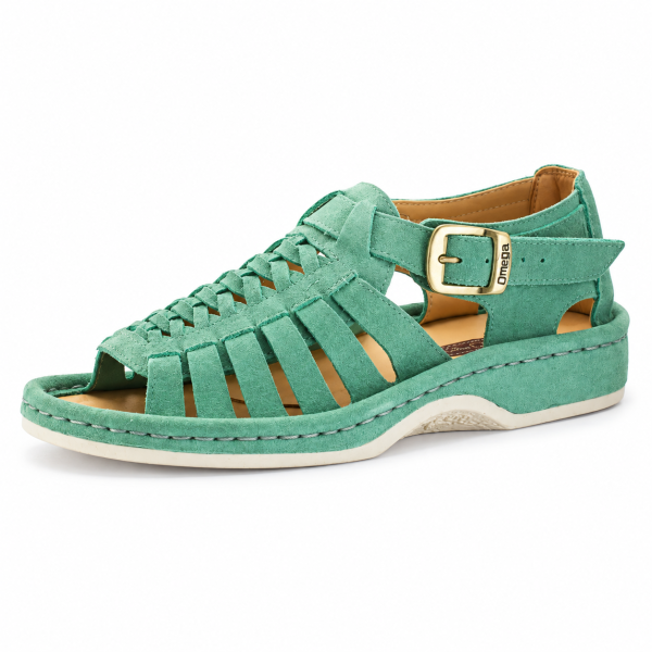 Omega Madrid Suede Sandal – Mint - Image 9