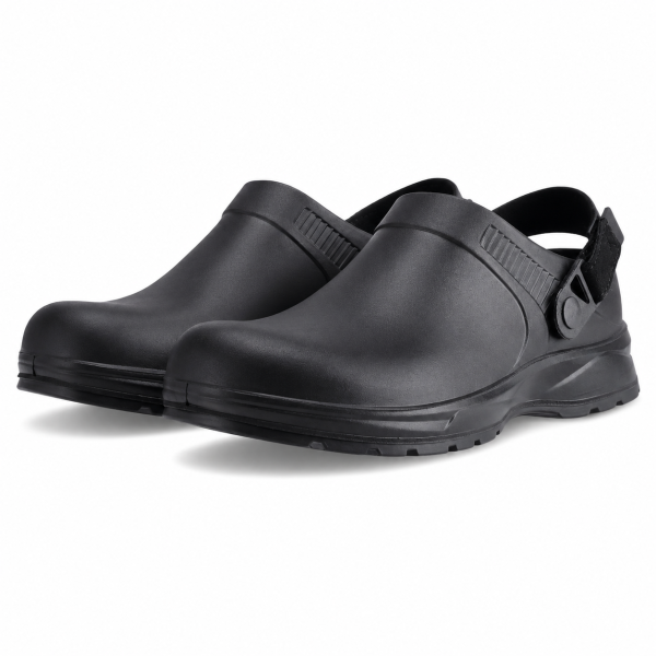 REBEL Cruiza Work-Pro Slip-On Clog Black – Professional Janitorial & Work Shoe