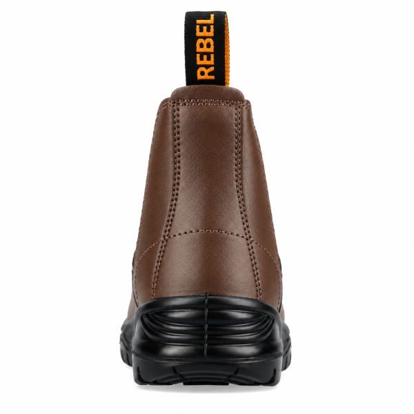 REBEL FX2 Chelsea Safety Boot Brown – S1P Steel Toe & Anti-Penetration Work Boot - Image 8