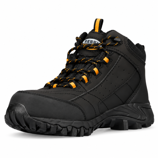REBEL Expedition HI Safety Boot Black – 200J Steel Toe S3 Water-Resistant Work Boot - Image 6