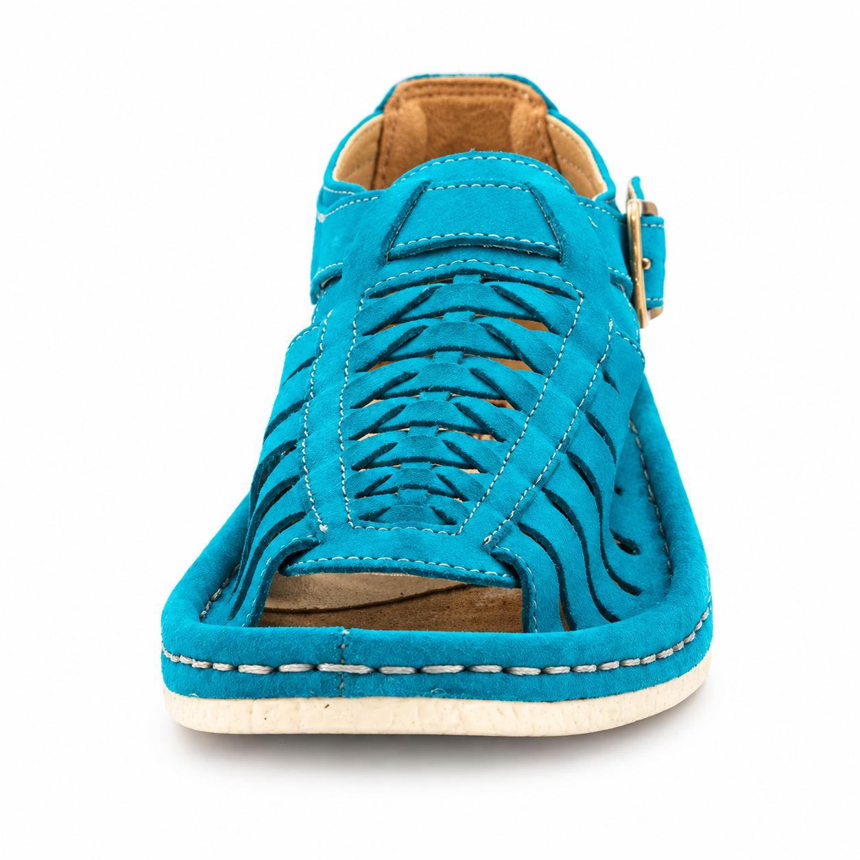 Omega Madrid Suede Sandal – Turquoise - Image 5