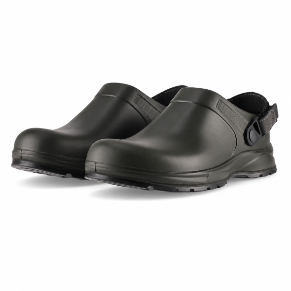 REBEL Cruiza Garden-Pro Slip-On Clog Dark Olive Green – Garden & Outdoor Work Shoe