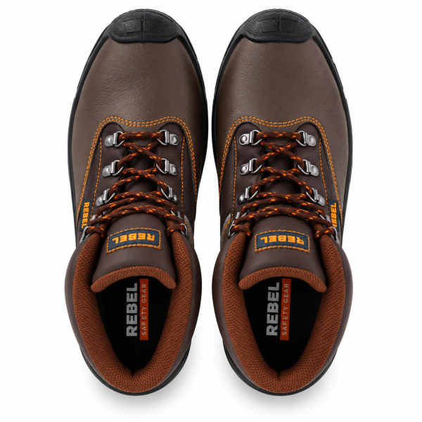 REBEL Chukka Safety Boot Brown – 200J Steel Toe Work Boot - Image 7