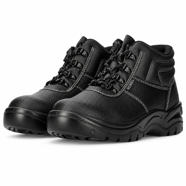 REBEL FX2 S1P Safety Boot Black – Steel Toe & Anti-Penetration Work Boot