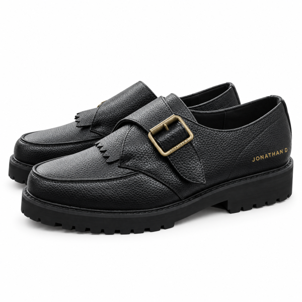 Jonathan D JT Tanner Men’s Buckle Loafers – Black - Image 6