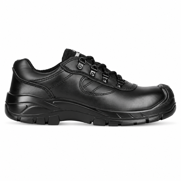 REBEL Hiker Lo Safety Shoe Black – 200J Steel Toe Full Grain Leather Work Shoe - Image 7