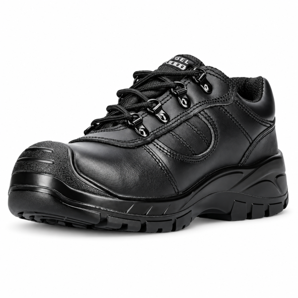 REBEL Hiker Lo Safety Shoe Black – 200J Steel Toe Full Grain Leather Work Shoe - Image 8