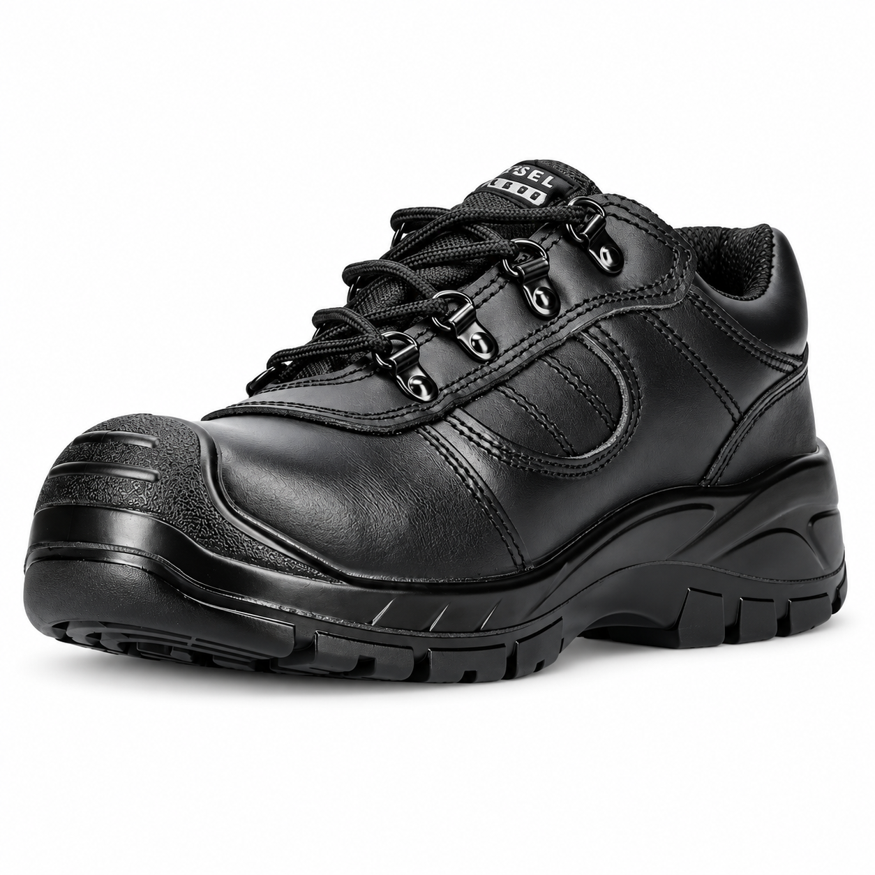 REBEL Hiker Lo Safety Shoe Black – 200J Steel Toe Full Grain Leather Work Shoe - Image 8
