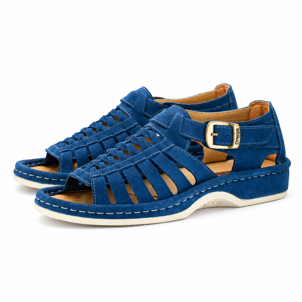 Omega Madrid Suede Sandal – Royal Blue - Image 6
