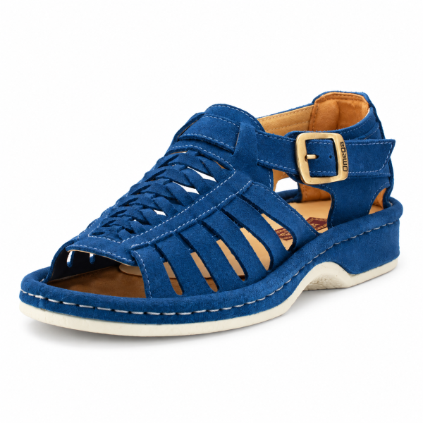 Omega Madrid Suede Sandal – Royal Blue - Image 7