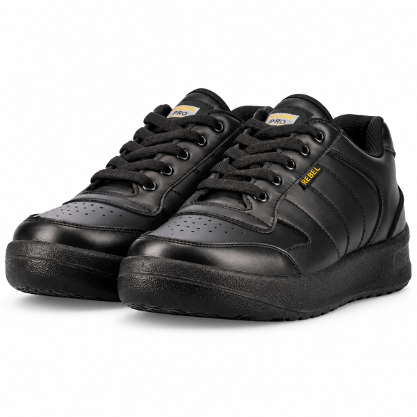 REBEL WorkPro Occupational Work Shoe Black – Soft Toe Non-Steel Safety Shoe - Image 8