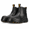 REBEL Crazy Horse Chelsea Safety Boot Black – 200J Steel Toe S1P Work Boot