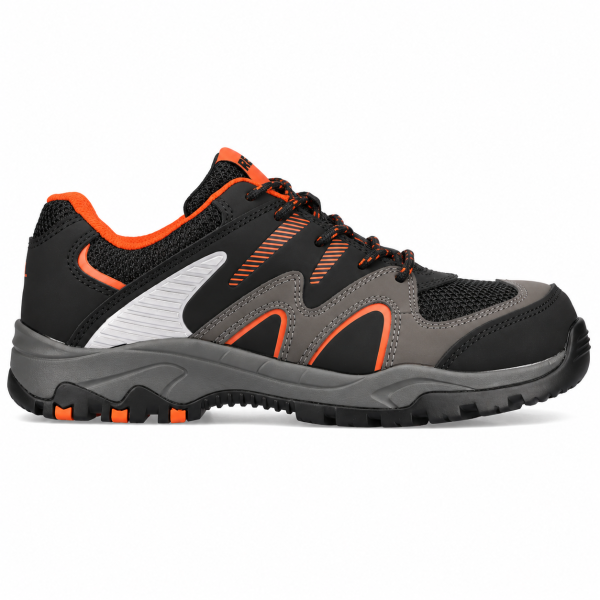 REBEL Enduro-Max Safety Shoe Black/Grey/Orange – 200J Steel Toe ESD Work Shoe - Image 8