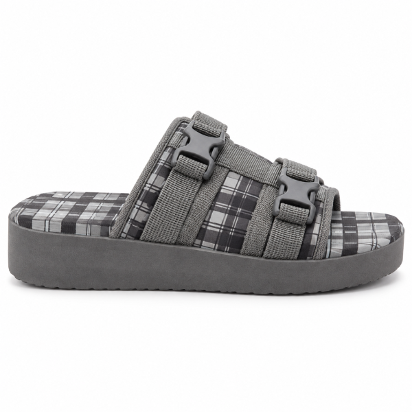 Alternative view of Jonathan D J Jack Check Grey Platform Sandal – Sizes 6–10