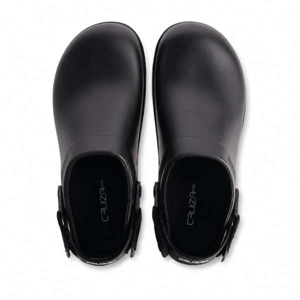 REBEL Cruiza Chef-Pro Slip-On Clog with Heel Strap Black – Professional Hospitality Work Shoe - Image 9