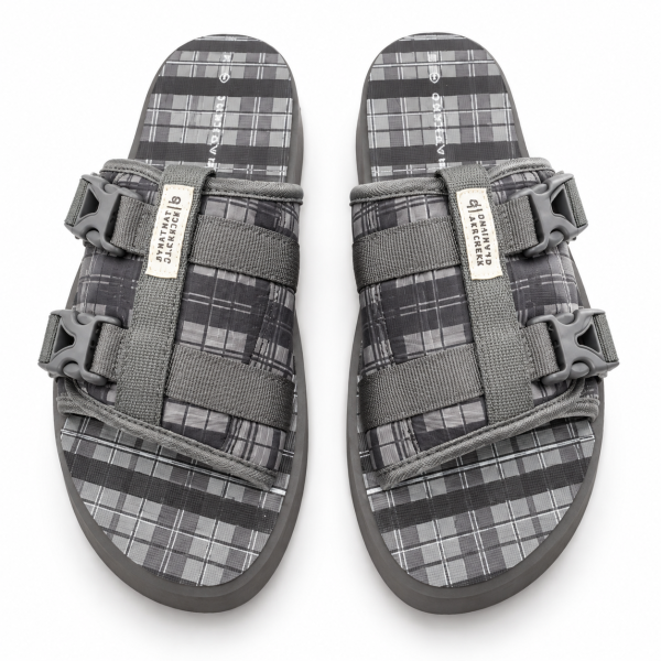 Jonathan D J Jack Check Grey Platform Sandal – Sizes 6–10