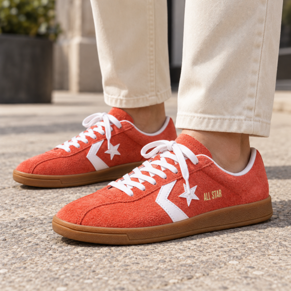 Alternative view of Converse All Star Classic Trainer Retro Suede – Smoked Paprika / White / Gum – A16030C